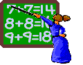 mathematics teacher at the blackboard
