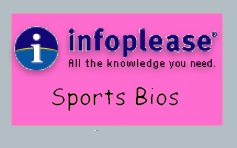 Infoplease has links to all kinds of sports biographies.